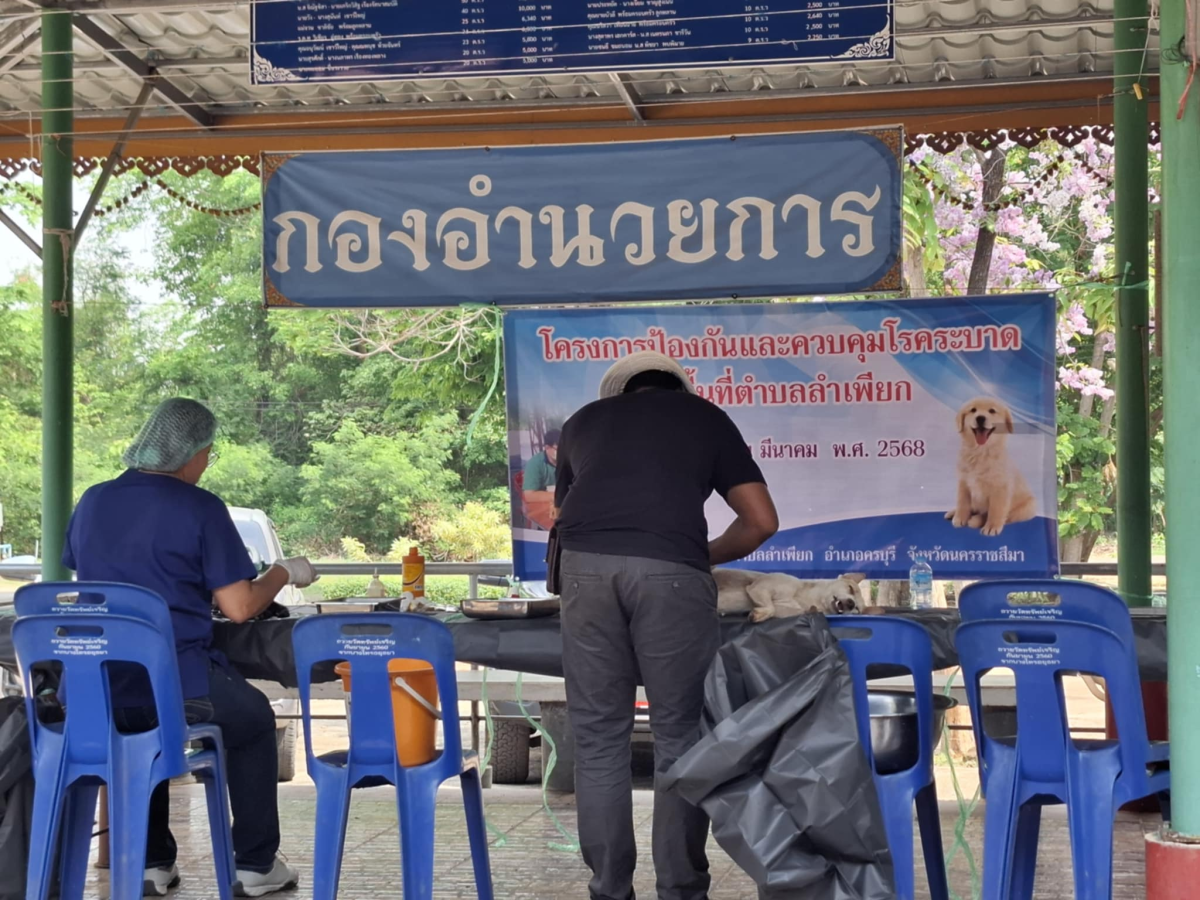 โครงการป้องกันเเละควบคุมโรคระบาดในพื้นที่ตำบลลำเพียก (ทำหมันสัตว์)
