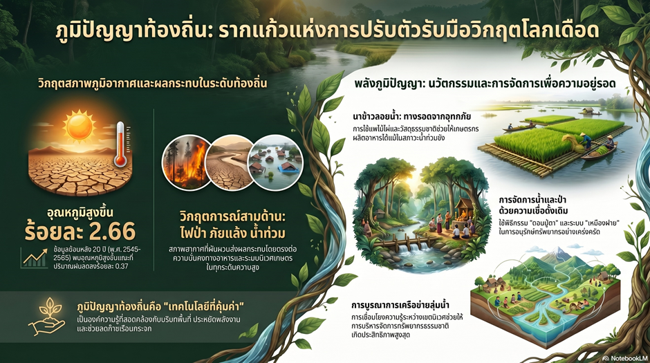 เเนวทางการการใช้ภูมิปัญญาด้านการเปลี่ยนเเปลงสภาพอากาศ